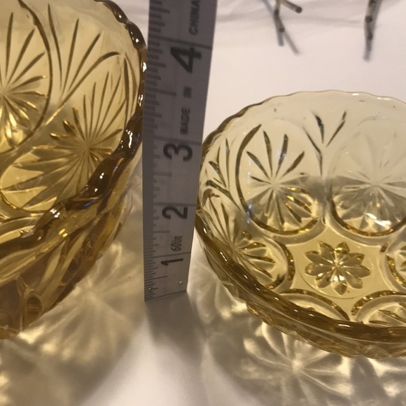 Vintage Amber Honey Gold Chip and Dip Set 3Piece  Anchor Hocking Indiana Glass ? - Picture 7 of 7